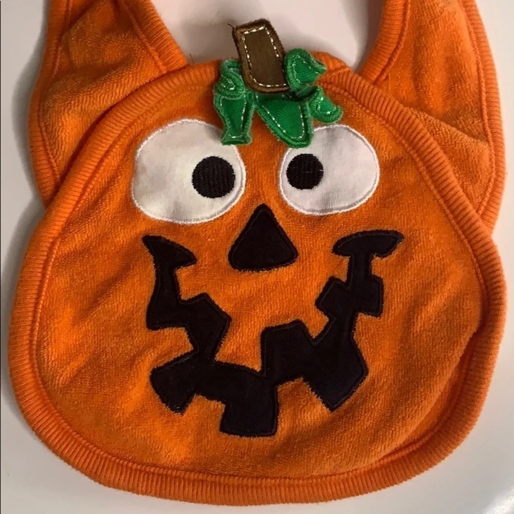 Baby Mini wear Cotton pumpkin jack-o’-lantern bib